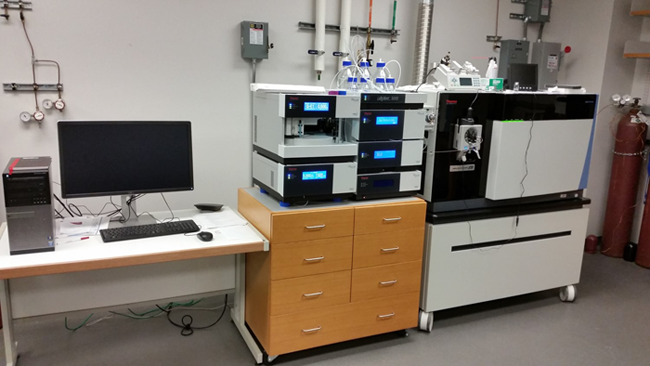 Thermo Orbitrap Fusion HPLC-MS/MS System in the msp lab at ohio state