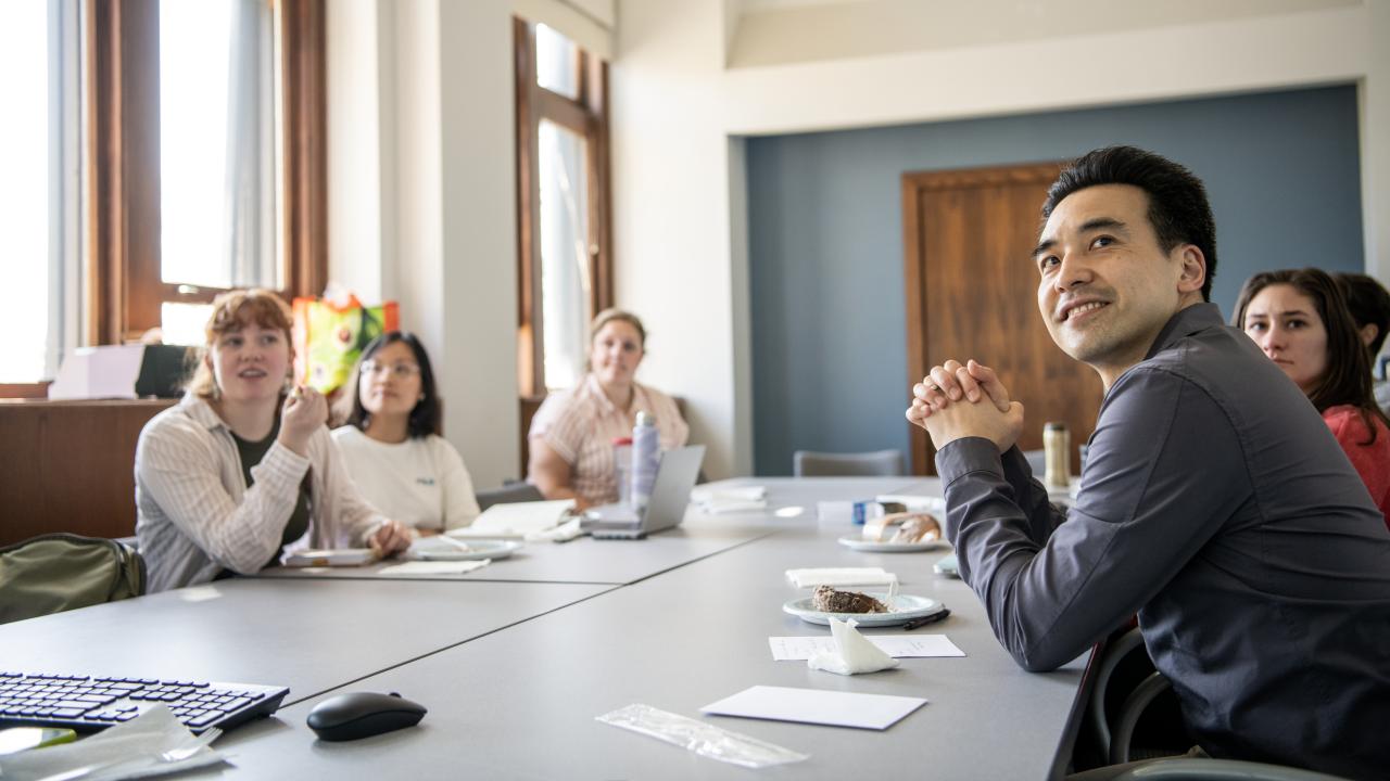 People meeting at an office table